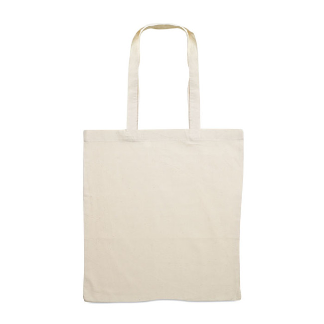 Custom Printed Organic Cotton Shopping Bag Beige EU