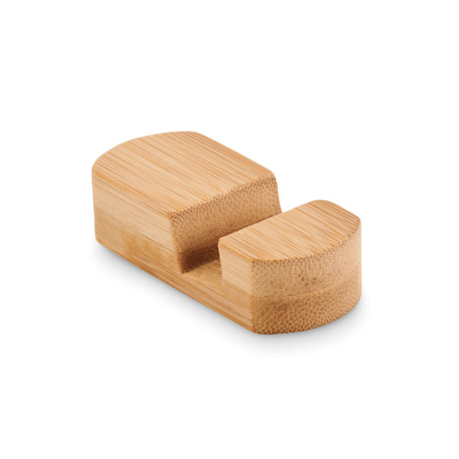 Branded Mini Bamboo Phone Stand