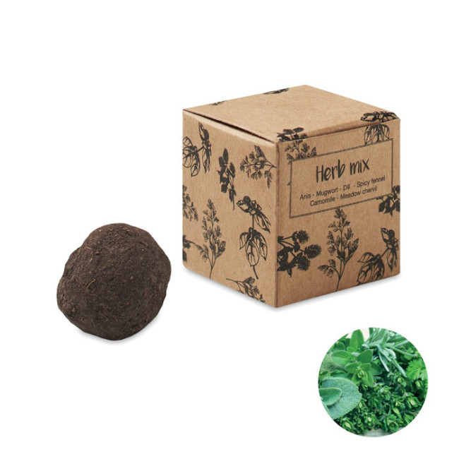 Custom Printed Herb Seed Bomb In Carton Box