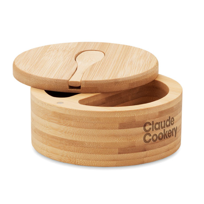 Branded Salt And Pepper Bamboo Box