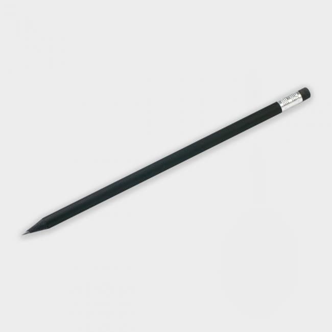 Custom Printed Green & Good Certified Sustainable  Wooden Pencil Black w Eraser - Image 1