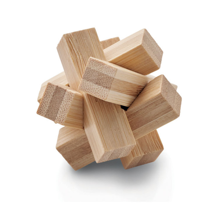 Branded Bamboo Brain Teaser Star Shape