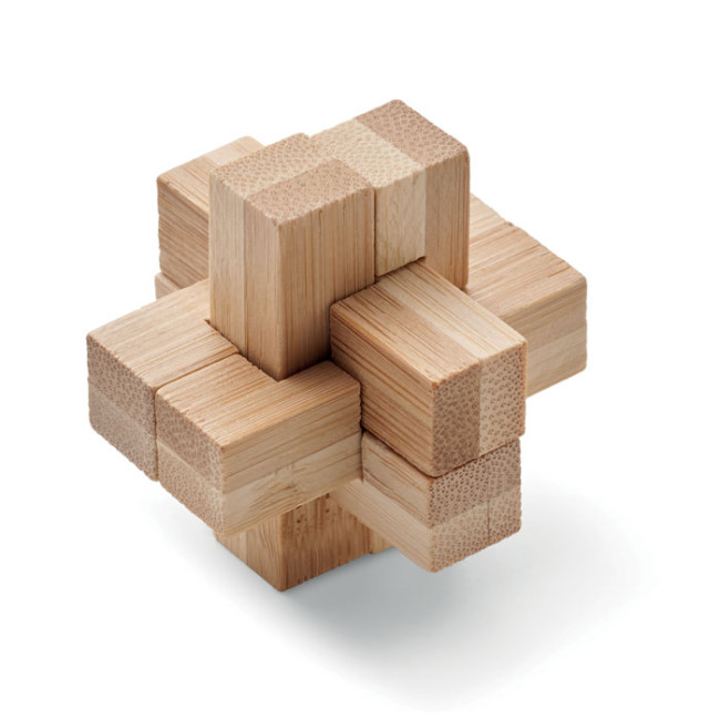 Branded Bamboo Brain Teaser Puzzle