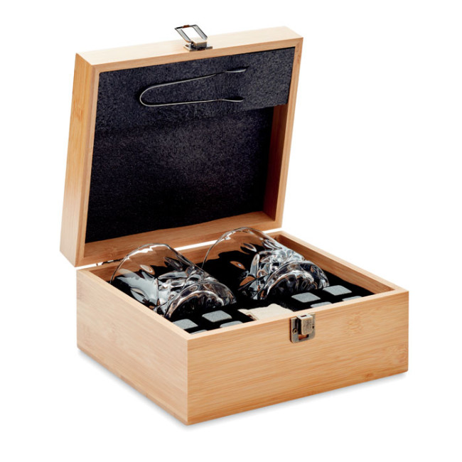 Branded Whisky Set In Bamboo Box - Image 2