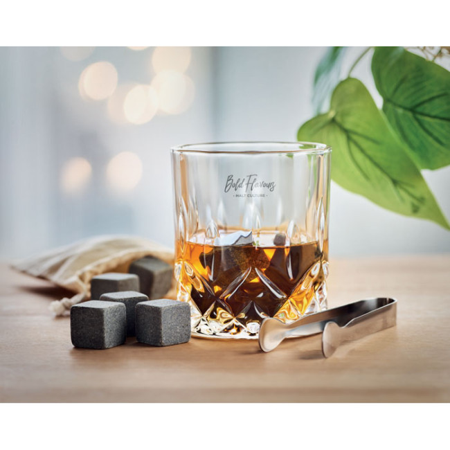 Branded Whisky Set In Bamboo Box - Image 1