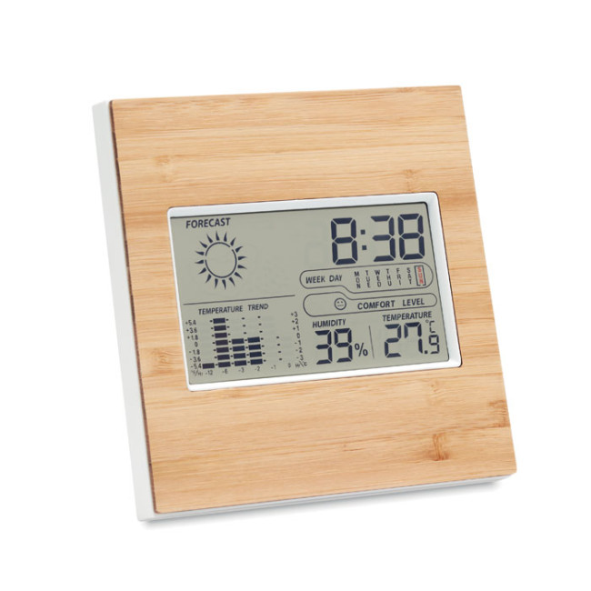 Branded Weather Station Bamboo Front