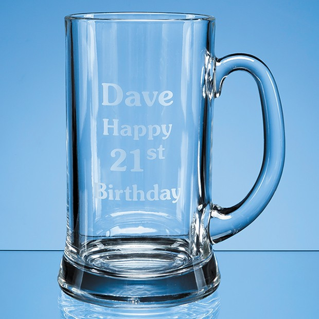 Branded 2 Pint Straight Sided Tankard