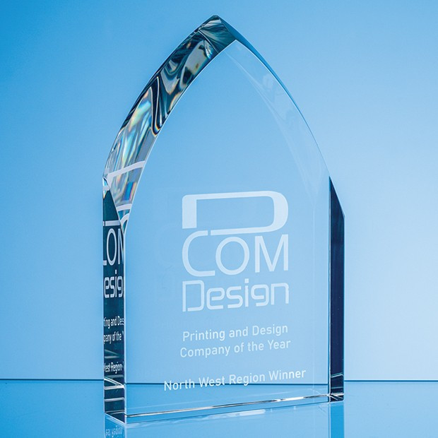 Custom Printed 20cm Optical Crystal Arch Award