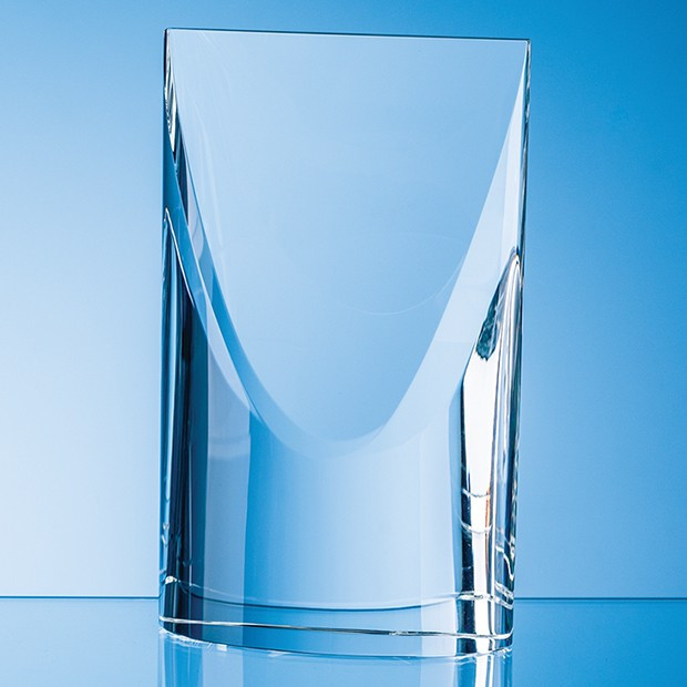 Custom Printed 20cm Optical Crystal Majestic Oval Column Award