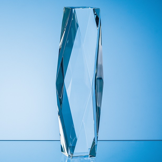 Custom Printed 25.5cm Optical Crystal Genesis Column Award