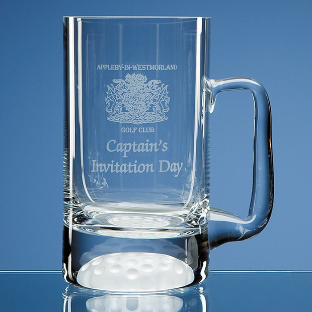 Branded 1/2pt Handmade Golf Ball Base Tankard