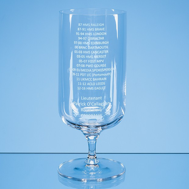 Branded 0.4ltr Footed Beer Glass