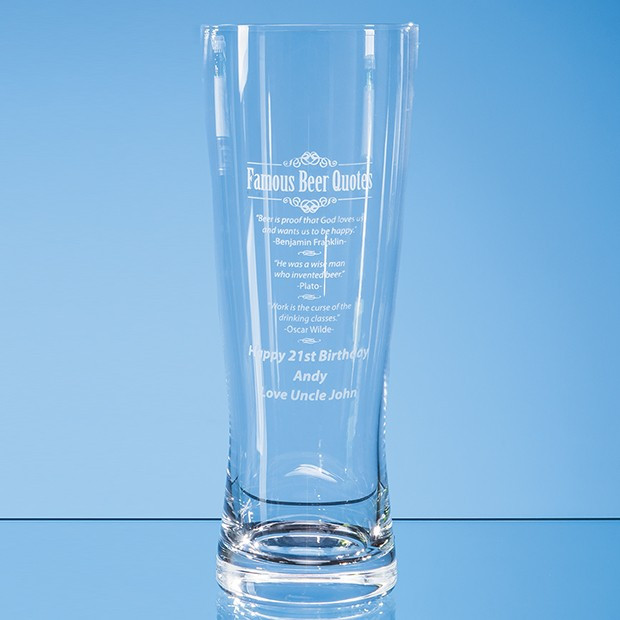 Branded 0.7ltr Large Handmade Beer Glass*