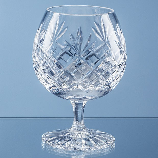 Custom Printed 280ml Blenheim Lead Crystal Full Cut Brandy Glass