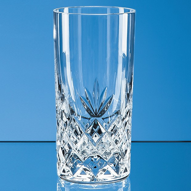 Custom Printed 400ml Blenheim Lead Crystal Full Cut High Ball