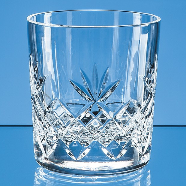 Custom Printed 400ml Blenheim Lead Crystal Full Cut Whisky Tumbler