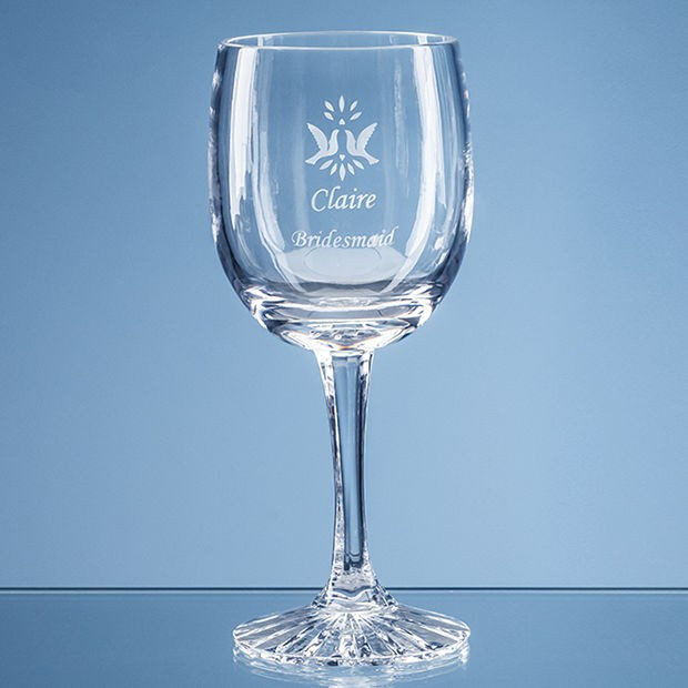 Custom Printed 285ml Grosvenor Lead Crystal Goblet with Star Cut Base