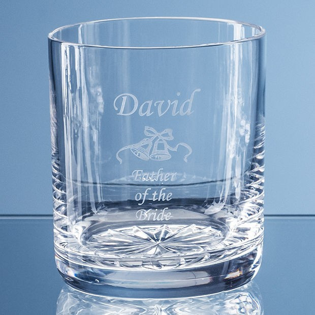 Custom Printed 400ml Grosvenor Lead Crystal Whisky Tumbler with Star Cut Base