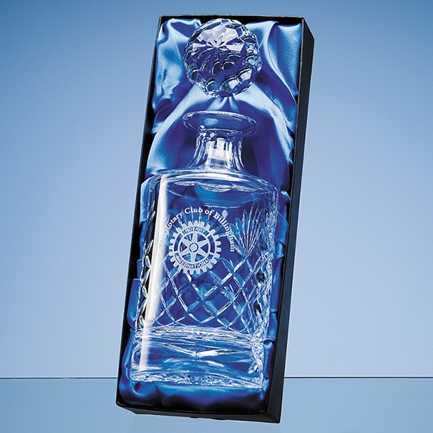 Custom Printed Spirit Decanter Satin Lined Presentation Box