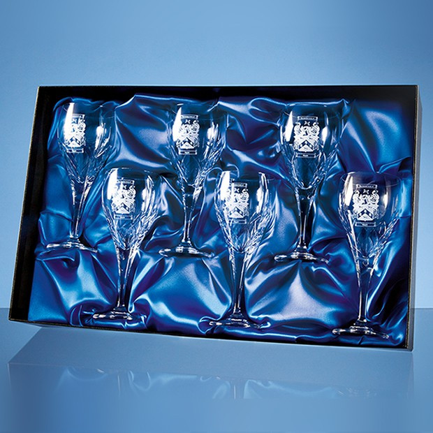 Custom Printed Universal 6 Wine Glass Satin Lined Presentation Box*