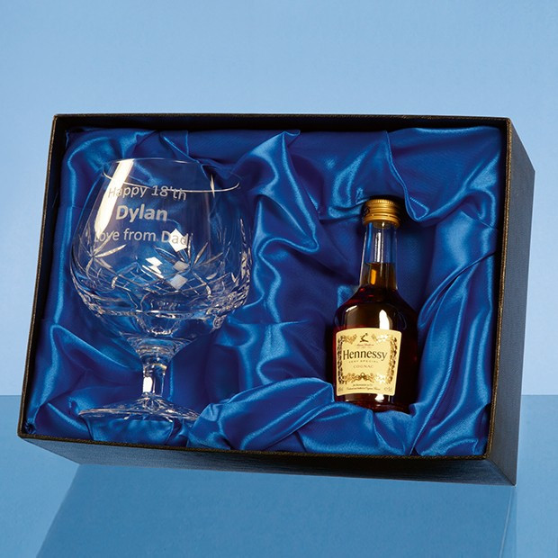 Custom Printed Brandy Gift Set with a 5cl Miniature Bottle of Brandy