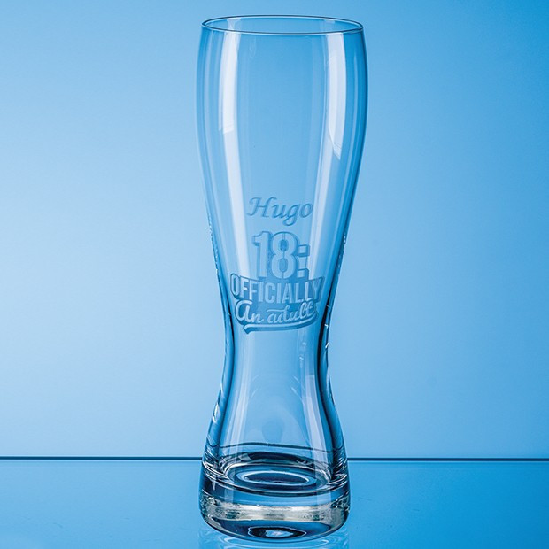 Custom Printed 0.395ltr Curved Pilsner Glass