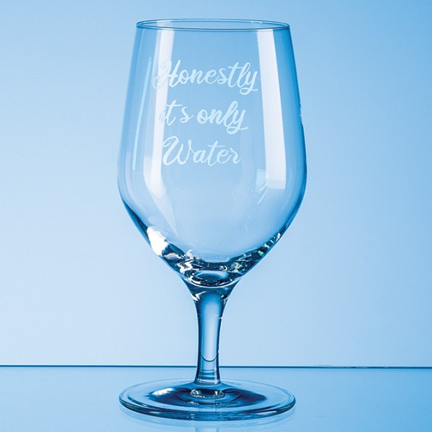 Custom Printed 450ml Vinfinity Mineral Water Glass