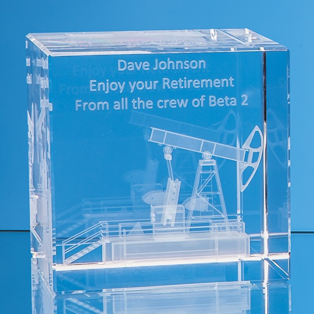 Custom Printed 5cm x 5cm Optical Crystal Cube