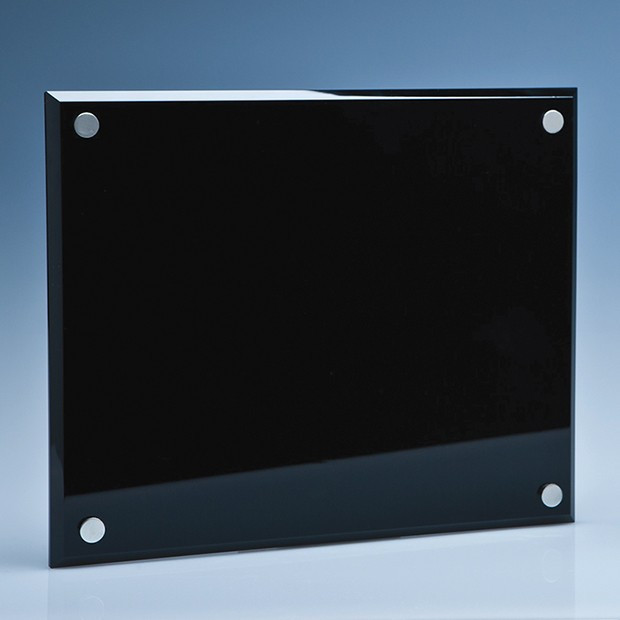 Branded 25cm x 20cm Onyx Black Wall Display Plaque inc Fixing Kit