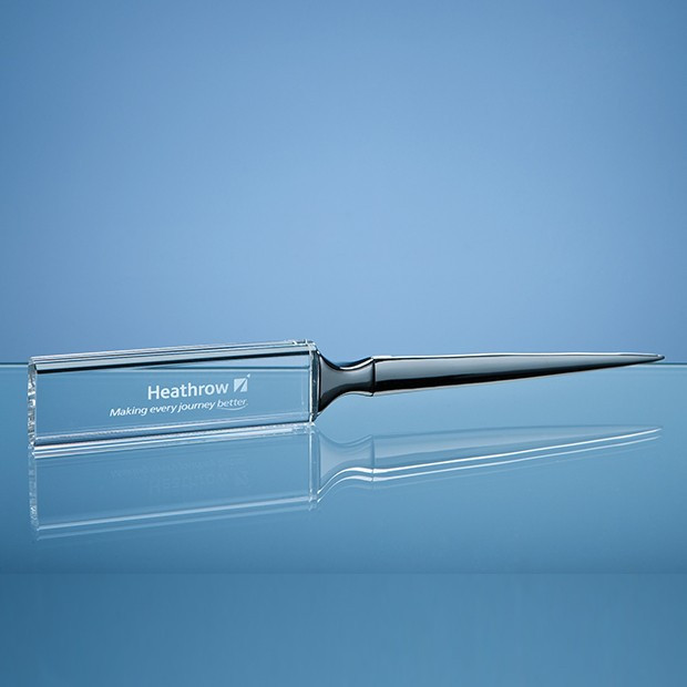 Custom Printed 21.5cm Optical Crystal Letter Opener