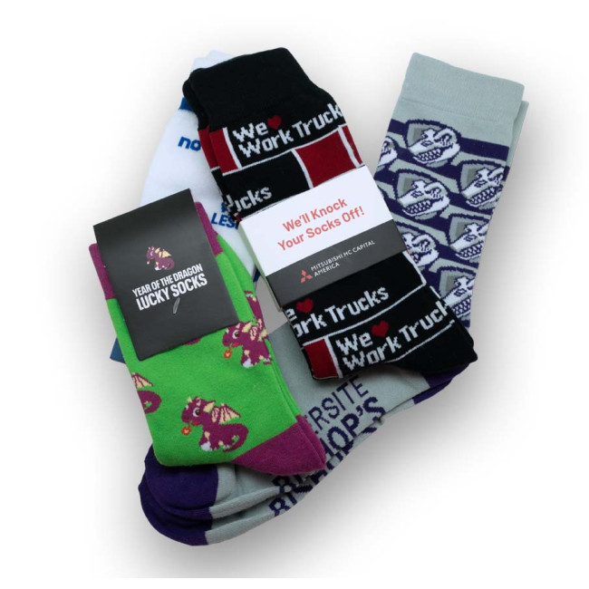 Custom Printed Woven Cotton Socks