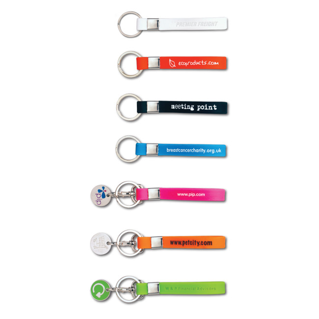 Custom Printed Silicone Loop Keyrings