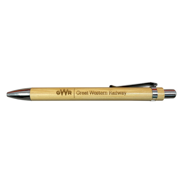 Branded Bamboo Ballpoint Pen