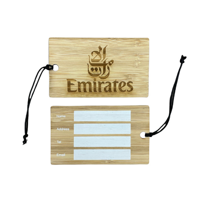 Branded Bamboo Luggage Tag