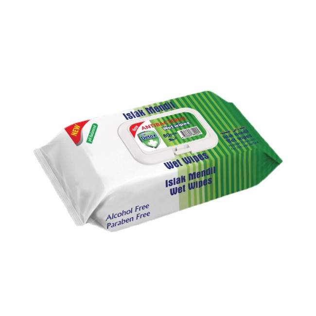 Branded Detox Antibacterial Wipes - 80 Pack