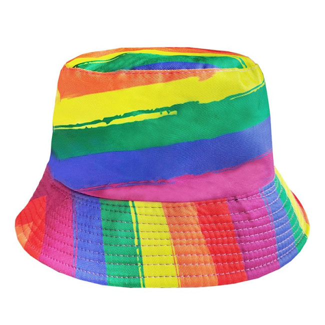 Custom Printed Rainbow Bucket Hat