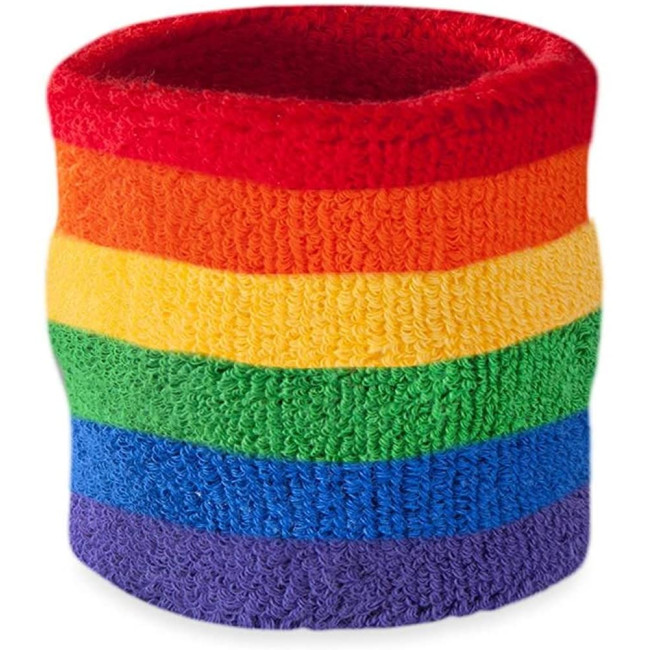 Custom Printed Rainbow Wrist Sweatband