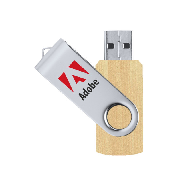 Custom Printed Wooden Twister USB