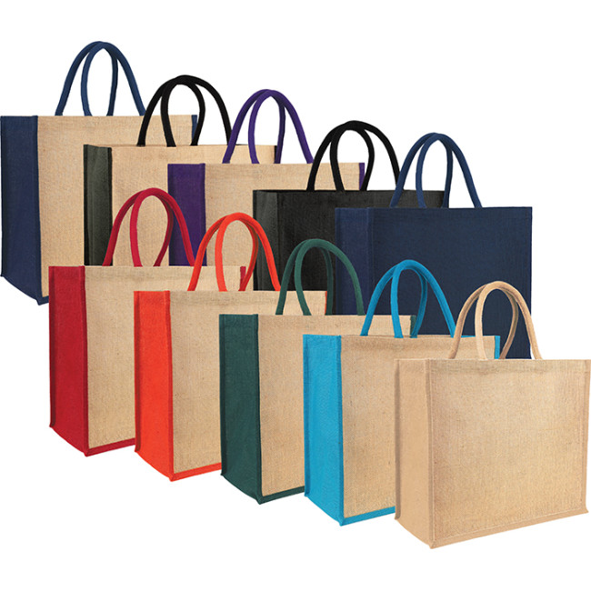 Custom Printed Yalding Eco Jute Shopper Tote Coloured