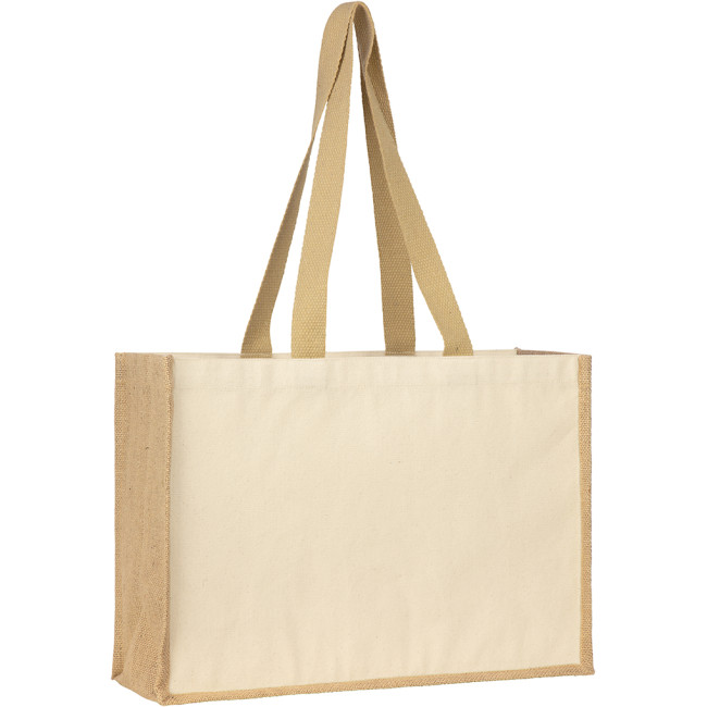 Custom Printed Brookland Eco Jute 10oz Canvas Tote Shopper