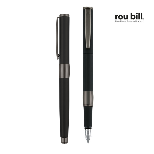 Custom Printed Rou Bill Image Black Line Fountain Pen