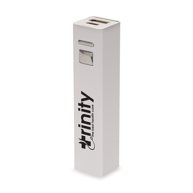 Custom Printed White USB-C Cuboid Power Bank