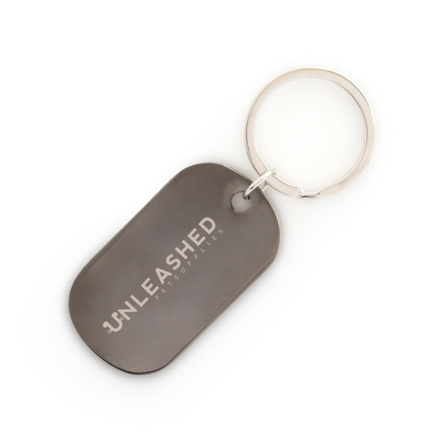 Custom Printed Metal Dog Tag Keyring - Image 2