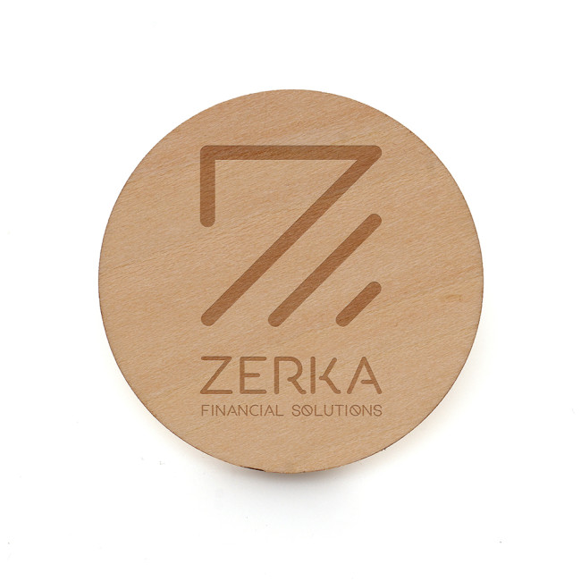 Custom Printed Large Round Wooden Badge