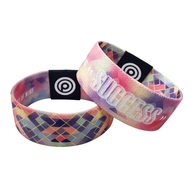 Custom Printed Elastic Fabric Wristband - Image 1