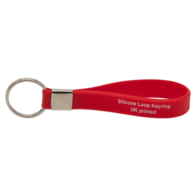 Custom Printed Printed Silicone Loop Keyring - Image 2