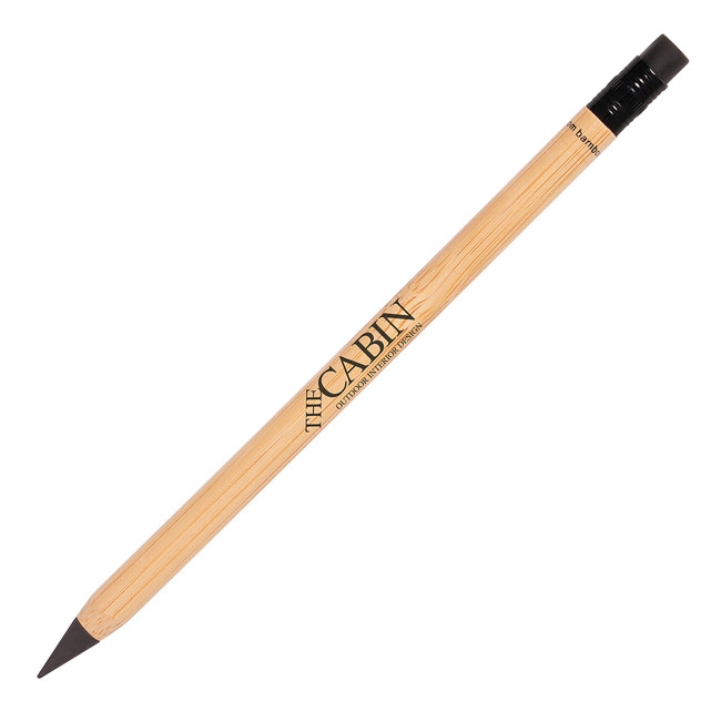 Branded Eternity Bamboo Pencil with Eraser - Image 2