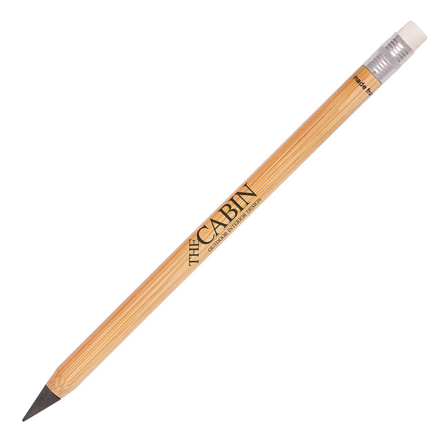 Branded Eternity Bamboo Pencil with Eraser - Image 1