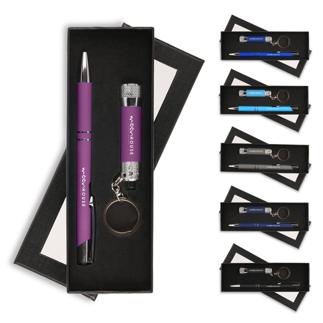 Custom Printed Lumi Torch and Pen Set - Image 1