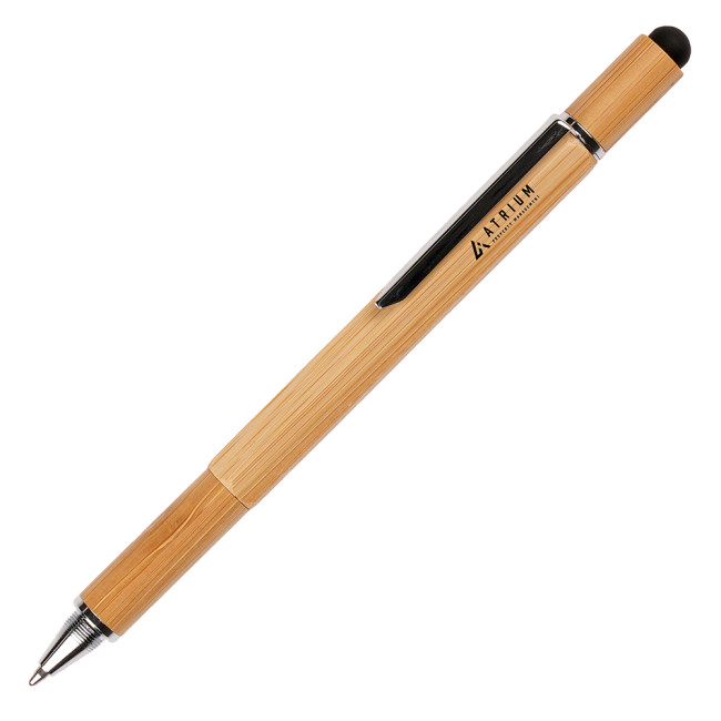 Branded Systemo Bamboo 6 in 1 Multi Function Ball Pen